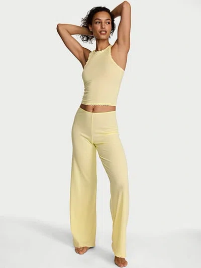 Victoria's Secret Cotton Shadow Stripe Tank & Pants Set In Multi