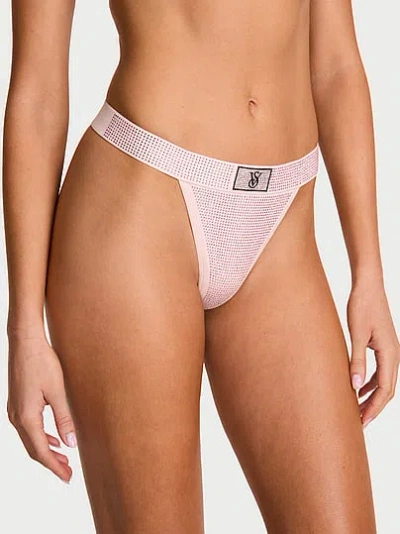 Victoria's Secret Cotton Shine V-string Panty In Pink