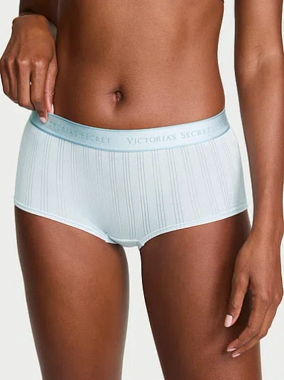 Victoria's Secret Cotton Sosoft™ Modal Ultra-fine Logo Boyshort Panty In Blue