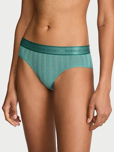 Victoria's Secret Cotton Sosoft™ Modal Ultra-fine Logo Hiphugger Panty In Blue