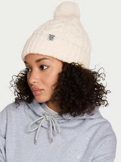 Victoria's Secret Cozy Cable-knit Pom Beanie In Sand