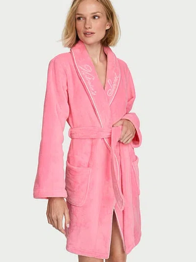 Victoria's Secret Cozy Plush Robe In Pink