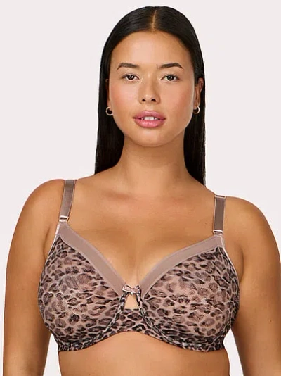Victoria's Secret Curvy Couture No-show Lace Unlined Bra In Animal Print
