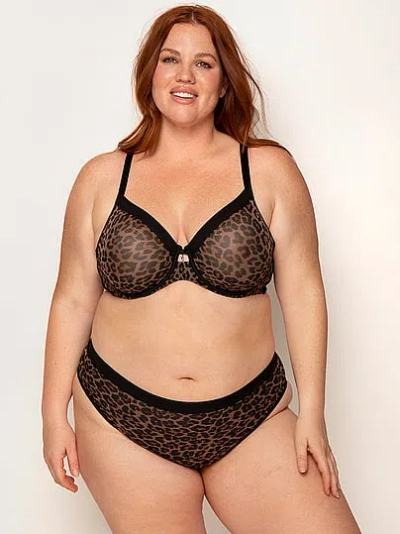 Victoria's Secret Curvy Couture Sheer Mesh High-leg Brief Panty In Multi