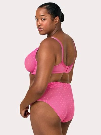 Victoria's Secret Curvy Couture Sheer Whisper High Cut Brief Panty In Pink