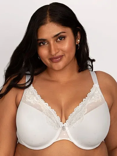 Victoria's Secret Curvy Couture Sheer Whisper Plunge T-shirt Bra In White