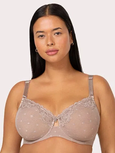 Victoria's Secret Curvy Couture Sheer Whisper Unlined Underwire Bra In Animal Print