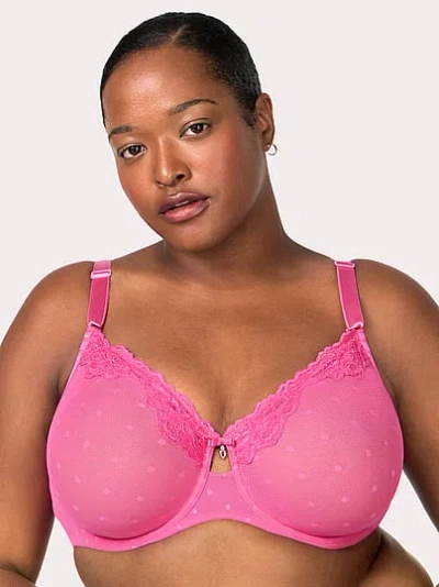 Victoria's Secret Curvy Couture Sheer Whisper Unlined Underwire Bra In Pink