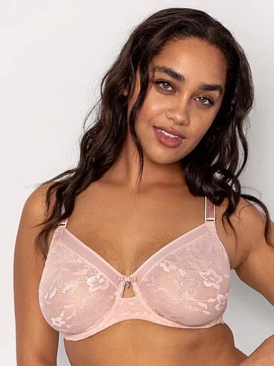 Victoria's Secret Curvy Couture Smooth Lace Unlined Bra In Pink