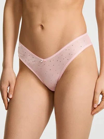 Victoria's Secret Dream Angels Crystal Shimmer Brazilian Panty In Pink