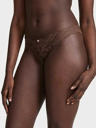 Victoria's Secret Dream Angels Lace Bikini Panty In Brown