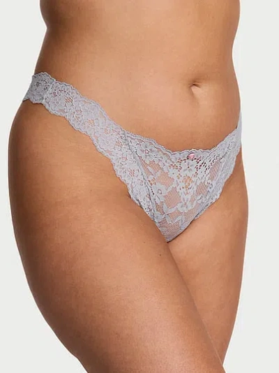 Victoria's Secret Dream Angels Lace Brazilian Panty In Gray