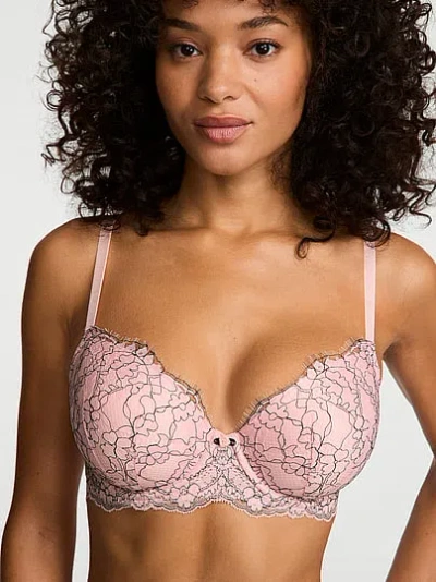 Victoria's Secret Dream Angels Lace Lightly Lined Demi Bra In Multicolored