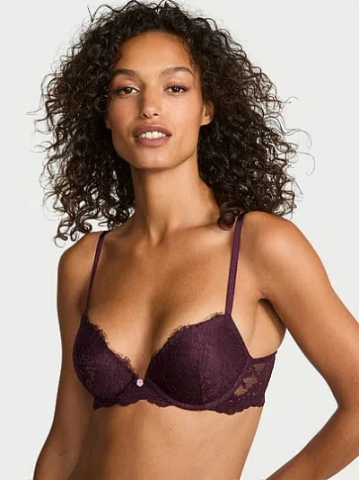Victoria's Secret Dream Angels Lace Push-up Bra In Purple