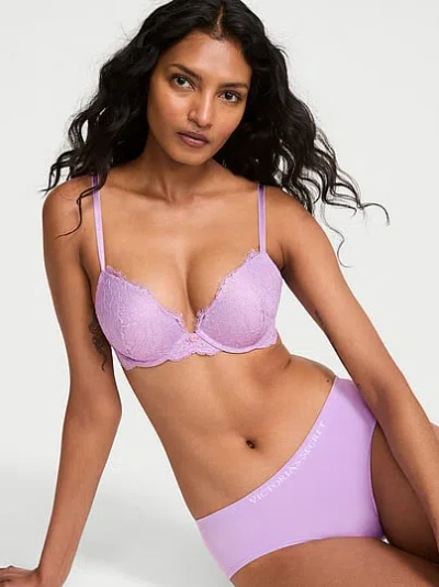 Victoria's Secret Dream Angels Lace Push-up Bra In Purple