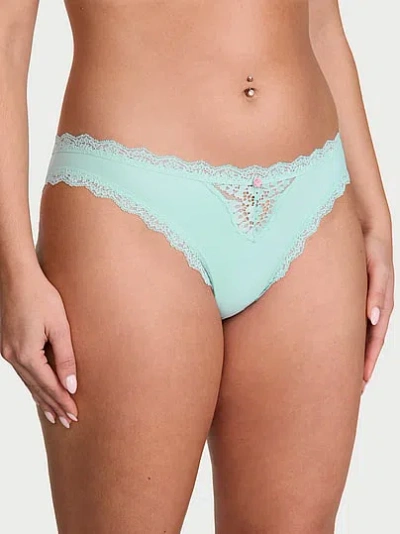 Victoria's Secret Dream Angels Lace-trim Bikini Panty In Blue