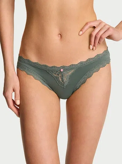 Victoria's Secret Dream Angels Lace-trim Bikini Panty In Green
