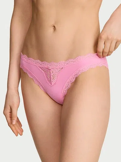 Victoria's Secret Dream Angels Lace-trim Bikini Panty In Pink