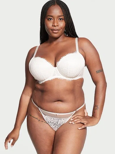 Victoria's Secret Dream Angels Lightly Lined Lace Demi Bra In White