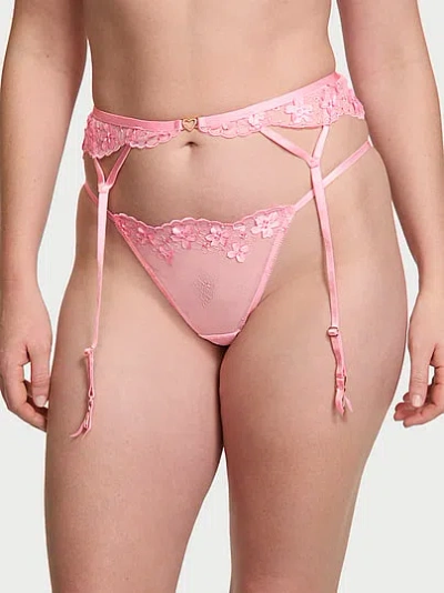 Victoria's Secret Dream Angels Pretty Petals Garter Belt In Pink