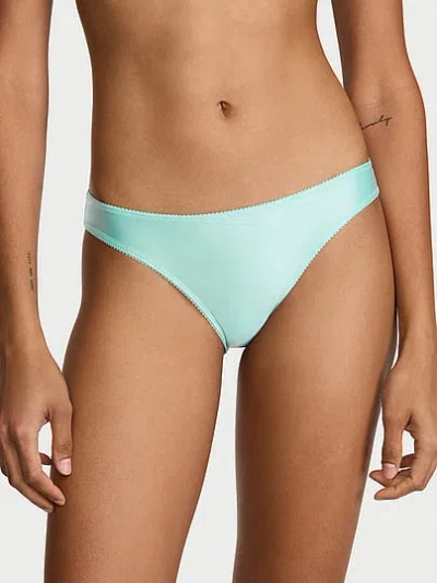 Victoria's Secret Dream Angels Satin & Mesh Bride Bikini Panty In Blue