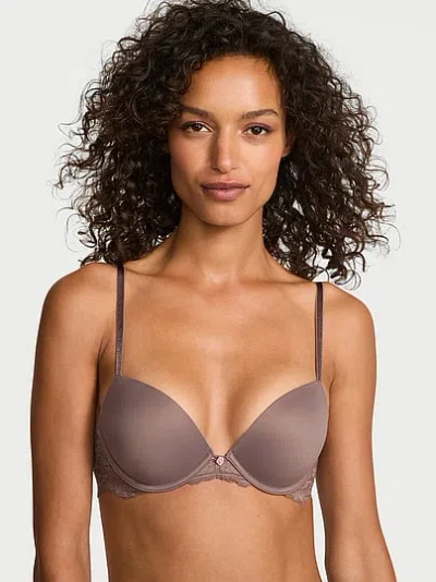 Victoria's Secret Dream Angels Smooth & Lace Push-up Bra In Brown