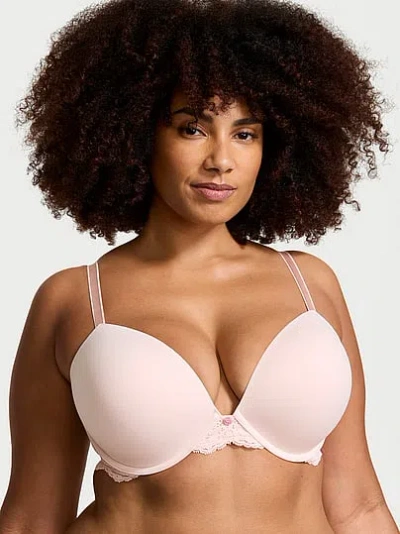 Victoria's Secret Dream Angels Smooth & Lace Push-up Bra In Pink