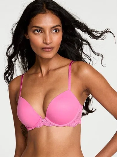 Victoria's Secret Dream Angels Smooth & Lace Push-up Bra In Pink
