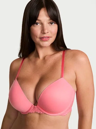 Victoria's Secret Dream Angels Smooth & Lace Push-up Bra In Pink