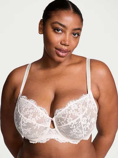 Victoria's Secret Dream Angels The Fabulous By Unlined Lace Full-cup Bra In White
