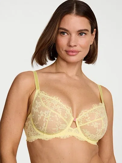 Victoria's Secret Dream Angels The Fabulous By Unlined Lace Full-cup Bra In Yellow