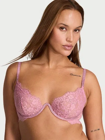 Victoria's Secret Dream Angels Twinkle Lace Monowire Unlined Bra In Pink