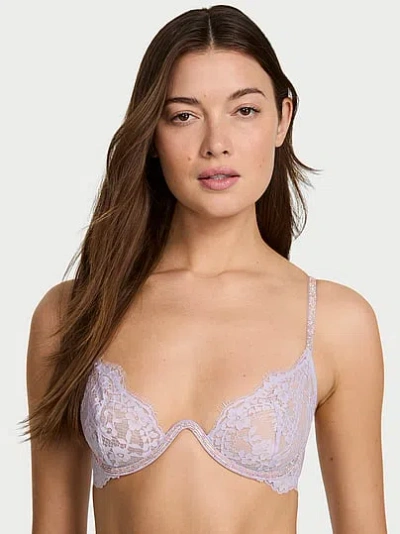 Victoria's Secret Dream Angels Twinkle Lace Monowire Unlined Bra In Purple