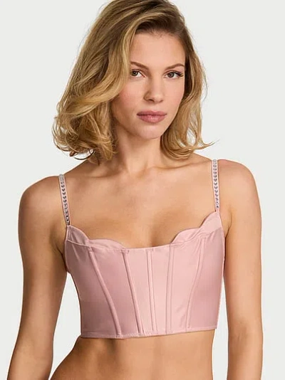 Victoria's Secret Dream Angels Twinkle Petal Heart Corset Top In Pink