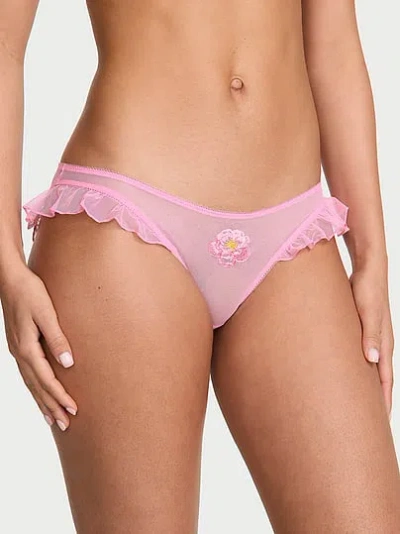 Victoria's Secret Dream Angels Watercolor Motif Flutter Bikini Panty In Pink