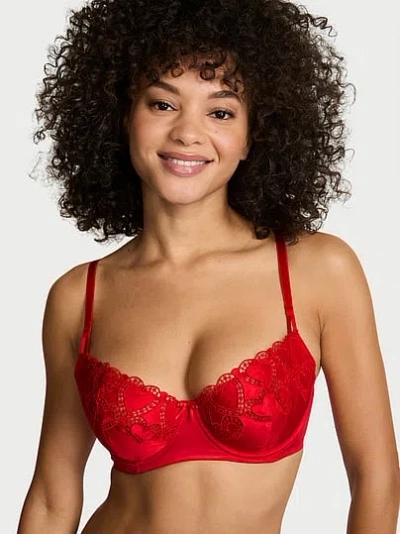 Victoria's Secret Dream Angels Wicked Heartbeat Embroidery Unlined Balconette Bra In Animal Print