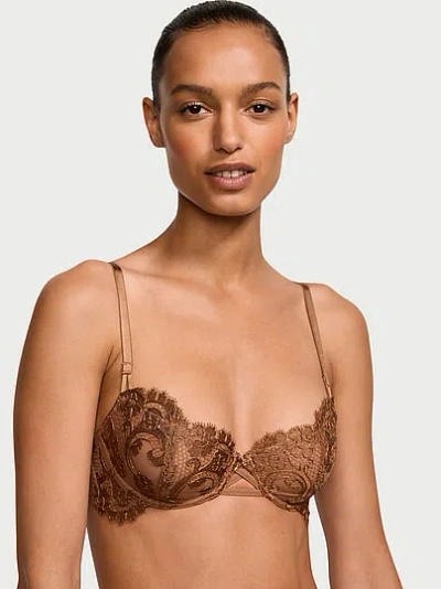 Victoria's Secret Dream Angels Wicked Unlined Boho Floral Embroidery Balconette Bra In Multi