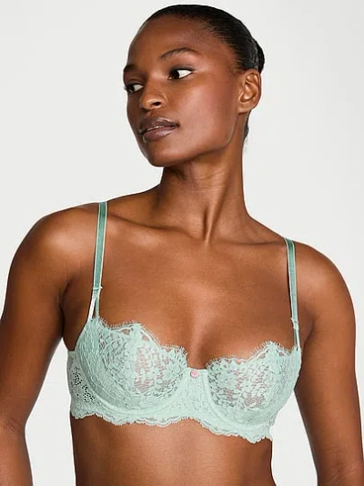 Victoria's Secret Dream Angels Wicked Unlined Lace Balconette Bra In Blue