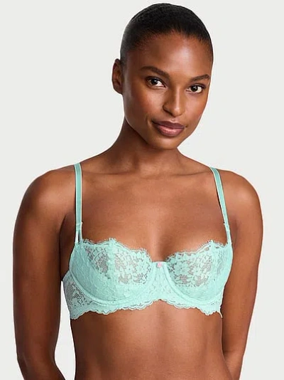 Victoria's Secret Dream Angels Wicked Unlined Lace Balconette Bra In Blue