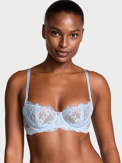 Victoria's Secret Dream Angels Wicked Unlined Lace Balconette Bra In Blue