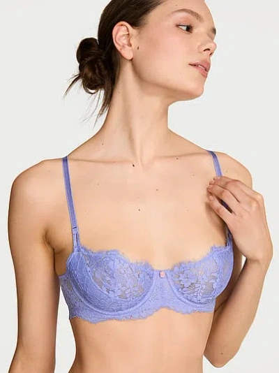 Victoria's Secret Dream Angels Wicked Unlined Lace Balconette Bra In Blue