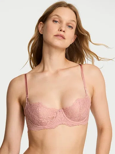 Victoria's Secret Dream Angels Wicked Unlined Lace Balconette Bra In Pink