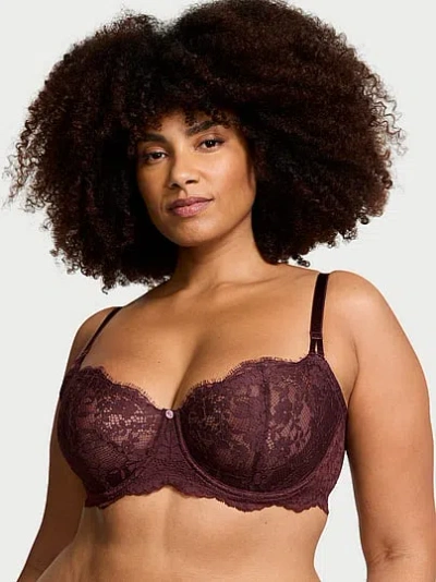 Victoria's Secret Dream Angels Wicked Unlined Lace Balconette Bra In Red