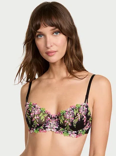 Victoria's Secret Dream Angels Wicked Unlined Wisteria Embroidery Balconette Bra In Multi