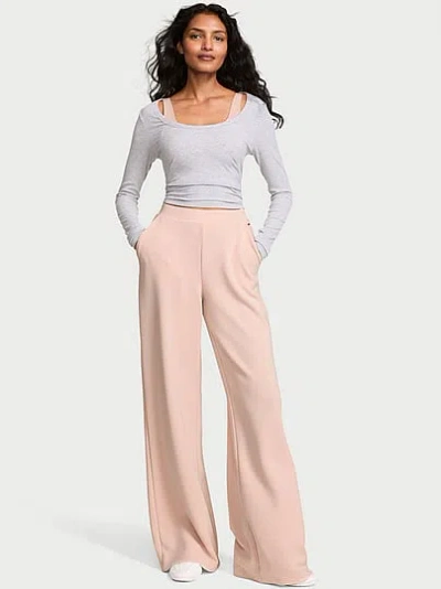 Victoria's Secret Featherweight Knit Wide-leg Pant In Pink
