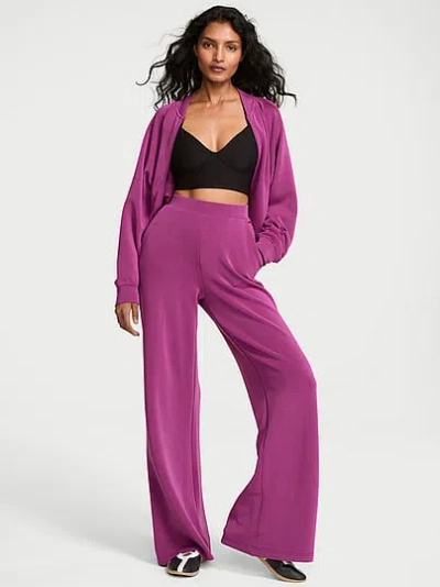 Victoria's Secret Featherweight Knit Wide-leg Pant In Purple