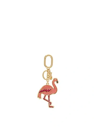 Victoria's Secret Flamingo Bag Charm Keychain In Pink