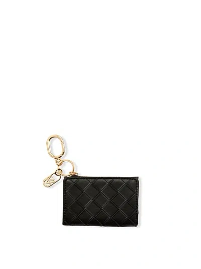 Victoria's Secret Foldover Card Case Keychain In Black
