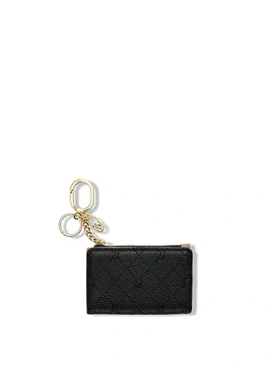 Victoria's Secret Foldover Card Case Keychain In Black