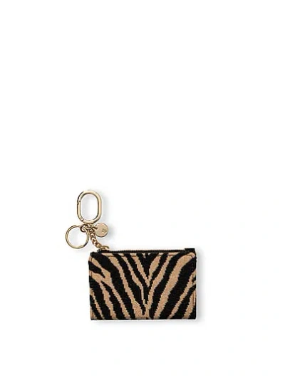 Victoria's Secret Foldover Card Case Keychain In Black